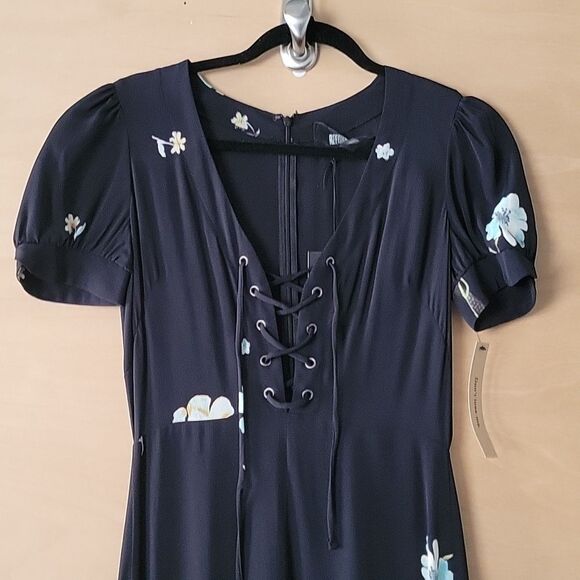 NWT Reformation 2 MilkMaid CottageCore Coquette Feminine BLK Prairie Maxi Dress - Picture 5 of 16